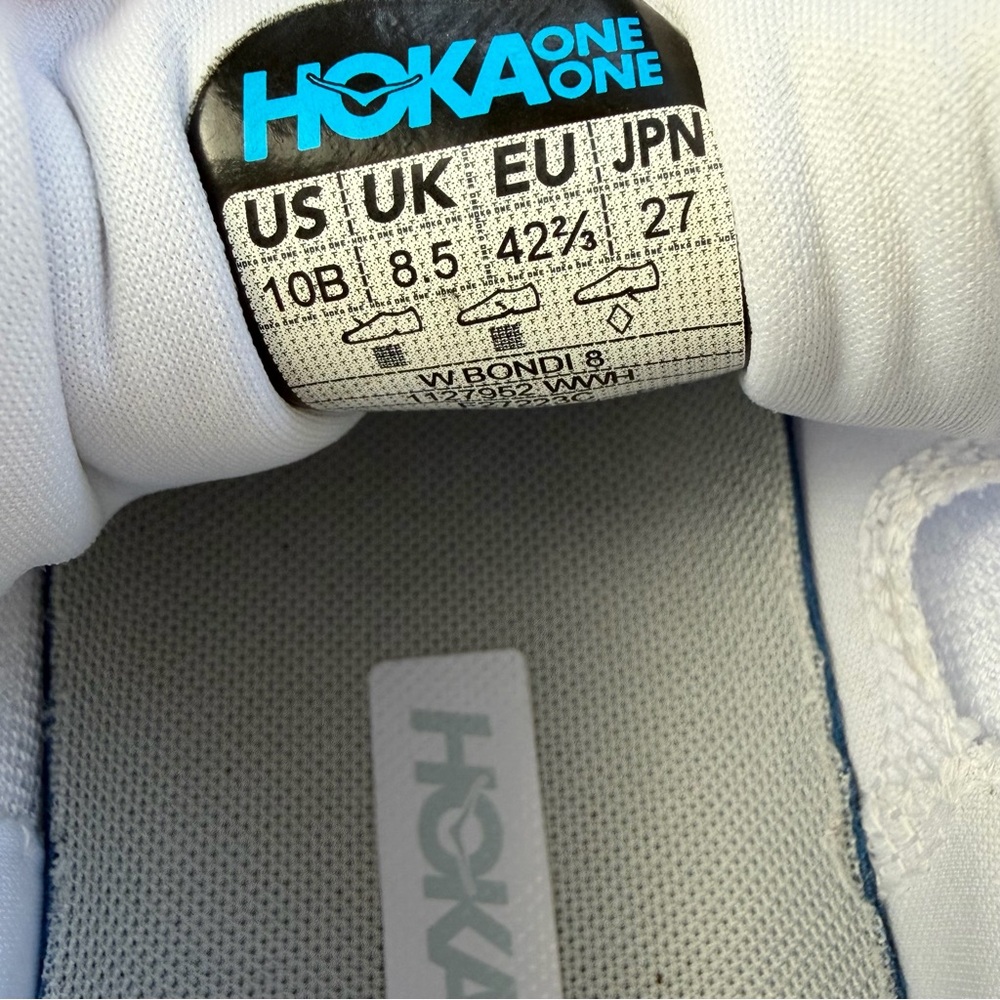 Hoka Bondi 8 White Running Sneakers Women’s 10 - Picture 7 of 13